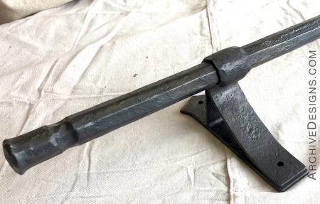 octagon forged foot rail end detail